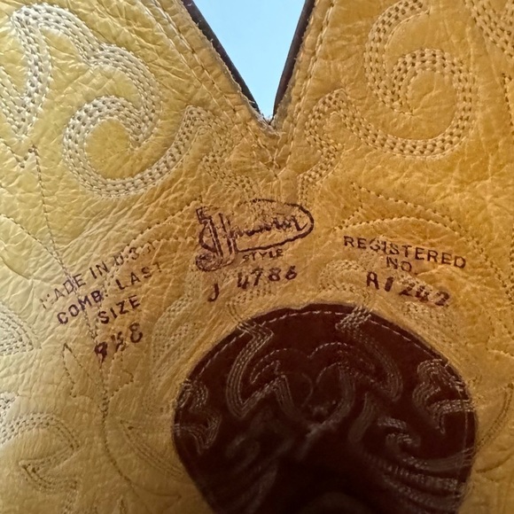 Justin Cowboy Boots Exotic Leather Lizard Iguana Skin Brown Style 4786 Mens 9.5 - Picture 13 of 15